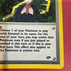 Pokemon Giovanni Trainer 18/132 Gym Challenge Holo Rare NM - Image 4