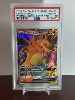 Pokemon 2019 TCG Charizard GX Holo Black Star Promo SM211 Psa 10 - Image 1