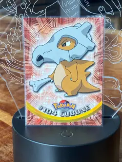 Cubone #104 Pokemon Topps 1999/2000 TV Animation Blue Logo Series 1 - Image 1