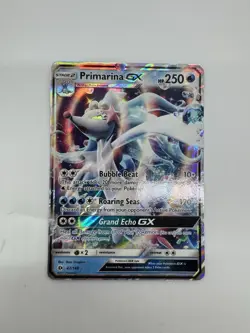 Pokemon TCG Primarina GX Ultra Rare Holo Sun & Moon Base Set 42/149 English - Image 1