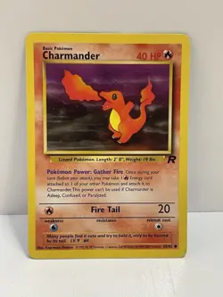 Pokemon WOTC TCG Vintage Charmander 50/82 Team Rocket Regular LP - Image 1