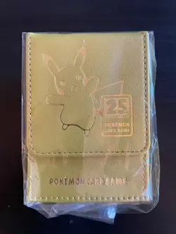Pokemon Center Japan Premium 25th Anniversary Pikachu Gold Deckbox / Case - Image 1