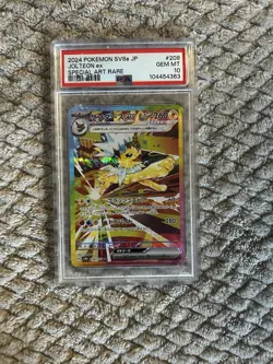 Pokemon TCG PSA 10 Jolteon ex Sv8a Terastal Fest Special Art Rare Holo JP - Image 1