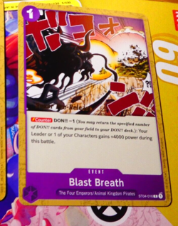 One Piece English Card Super Pre-Release Game Carte Blast Breath ST04-016 En - Image 1
