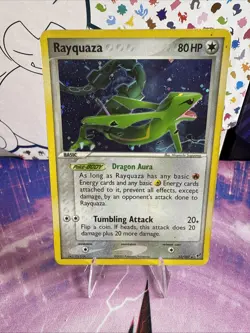 Pokemon TCG Rayquaza EX Deoxys Holo Card 22/107 - Image 1