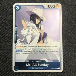One Piece (Ms. All Sunday | Nico Robin) OP01-079 Rare Card English EN CCG Foil - Image 1