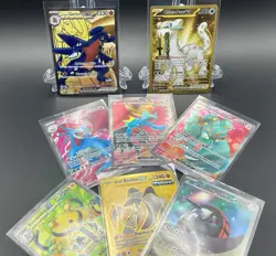 Pokemon TCG Full Art EX 8 Card Lot Salamence, Roaring Moon, Garchomp - Image 1