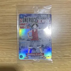 Bandai Namco One Piece CCG Monkey.D.Luffy US Voyage Promo Holo Character Card #1 - Image 1