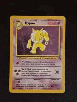 Hypno 8/62 - Fossil Set Pokemon Card TCG Vintage WOTC Holo Rare - HP - Image 1