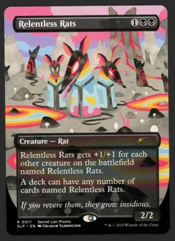 ***Relentless Rats Secret Lair Promo 0011*** MTG Promo Magic Kid Icarus - Image 1