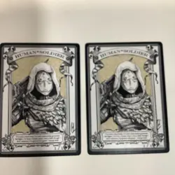 2 Autographed Signed, RK Post token, Magic, the gathering MTG human soldier 1/1 - Image 1
