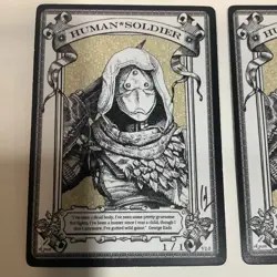2 Autographed Signed, RK Post token, Magic, the gathering MTG human soldier 1/1 - Image 2