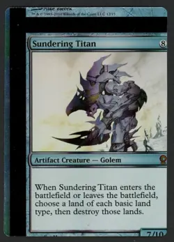 ***FOIL Sundering Titan NFC Miscut*** MTG From the Vault Relics Magic Kid Icarus - Image 1