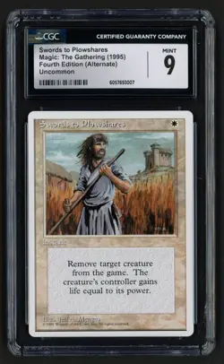 ***CGC 9 Swords to Plowshares*** MTG Alternate 4th Edition Magic Kid Icarus - Image 1