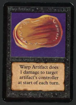***Alpha Warp Artifact (Indents)*** MTG Alpha Magic Kid Icarus - Image 1