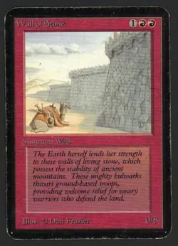 ***Alpha Wall of Stone*** MTG Alpha Magic Kid Icarus - Image 1