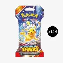 Surging Sparks 144 Sleeved Booster Pack Case - Sealed - sv08 Pokemon TCG - Image 1