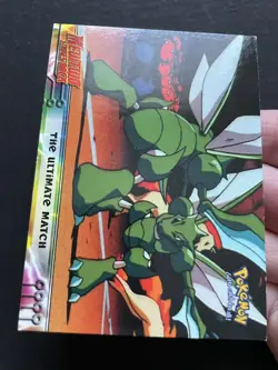 The Ultimate Match Scyther Pokemon Topps 2000 Mewtwo Strikes Back Blue Logo Card - Image 2