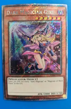 NM Yugioh Dark Magician Girl 7th Art RA04-EN107 Platinum Secret Rare 1st Edition - Image 1