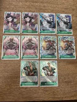 Miscellaneous One Piece TCG Green SR & Rare Lot - Image 1