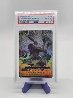 2023 One Piece Pillars of Strength OP03 Charlotte Cracker Alt Art #108 PSA 10 - Image 1