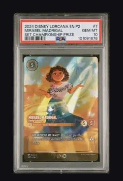 PSA 10 Mirabel Madrigal Disney Lorcana Set Championships Top Prize Promo 7/P2 - Image 1