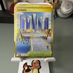 Pokemon TCG Levincia 244/182 SV10 Destined Rivals Gold Full Art Holo Card - Image 1
