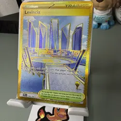Pokemon TCG Levincia 244/182 SV10 Destined Rivals Gold Full Art Holo Card - Image 2