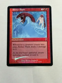 MTG FOIL Aether Flash 7th Edition Magic the Gathering - Image 1