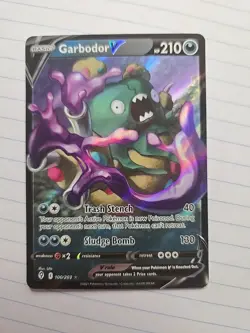 Garbodor V 100/203 SWSH07: Evolving Skies Holo POKEMON - Image 1