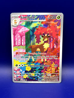 Sawsbuck 166 Temporal Forces Illustration Rare Pokemon TCG - NM - Image 1
