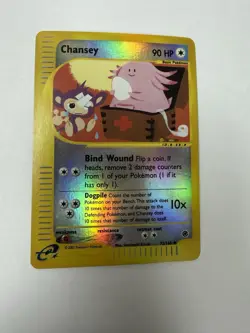 Pokemon Chansey 90 HP Expedition Base Set 72/165 Reverse Holo Uncommon 2002 - Image 2