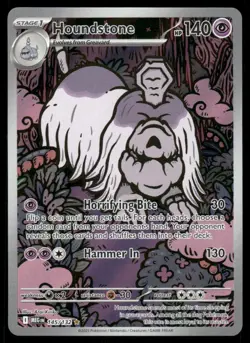 Pokemon Cards Houndstone 145/132 Mega Evolution Illustration Rare NM *2 - Image 1
