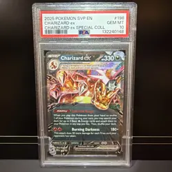 2025 POKEMON SVP EN-SV BLACK STAR PROMO #196 CHARIZARD EX PSA 10 - Image 1