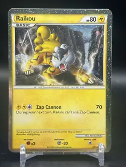 Raikou HGSS19 Black Star Promo Pokemon English 2010 NM-/LP - Image 1