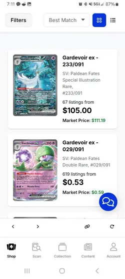 Pokemon Gardevoir EX SIR Paldean Fates 233/091 NM - Image 3
