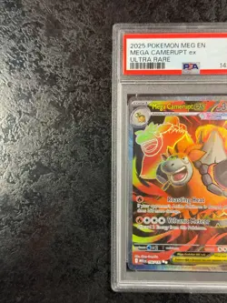 2025 POKEMON MEGA EVOLUTION EN MEGA CAMERUPT ex ULTRA RARE #156 GEM MT 💎 PSA 10 - Image 3
