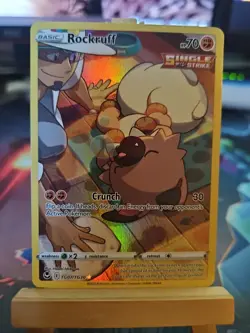 Pokemon TCG Sword & Shield Silver Tempest Trainer Gallery Rockruff TG07/TG30 NM - Image 1