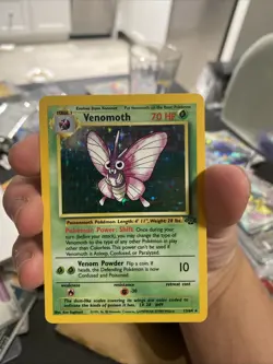 Venomoth 13/64 Pokemon TCG Jungle Unlimited Holo Rare Vintage 1999 - Image 1