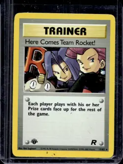 2000 Pokemon Team Rocket First Edition Here Comes Rocket! #15/82 - Image 1