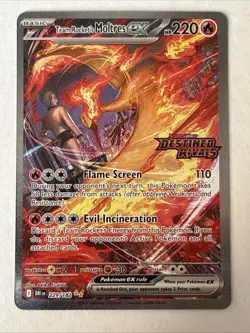 Pokemon Team Rocket’s Moltres Ex Stamped Promos Destined Rivals NM - Image 1
