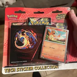 Pokemon Ascended Heroes Tech Sticker Pack Charmander IN HAND ✅ - Image 1