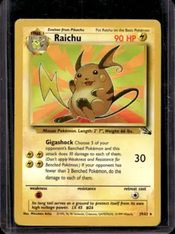 1999 Pokemon Fossil Raichu #29/62 - Image 1