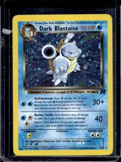 2000 Pokemon Team Rocket Dark Blastoise Holo #3/82 - Image 1