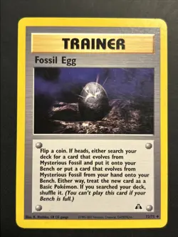 Fossil Egg Neo Discovery Unlimited 72/75 Pokemon TCG Vintage WOTC LP - Image 1