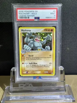 2006 Pokemon EX Legend Maker Machamp Holo 9/92 PSA 9 MINT 9/92 - Image 1