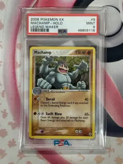 2006 Pokemon EX Legend Maker Machamp Holo 9/92 PSA 9 MINT 9/92 - Image 3