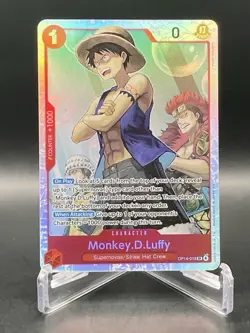 One Piece Monkey.D.Luffy OP14-013 SR The Azure Sea's Seven Foil Super Rare NM/M - Image 1