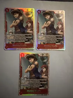 X3 Monkey.D.Luffy - OP14-013 SR - The Azure Sea's Seven - English One Piece - Image 1