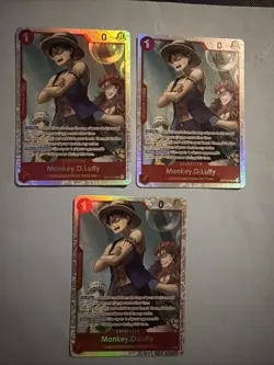 X3 Monkey.D.Luffy - OP14-013 SR - The Azure Sea's Seven - English One Piece - Image 2